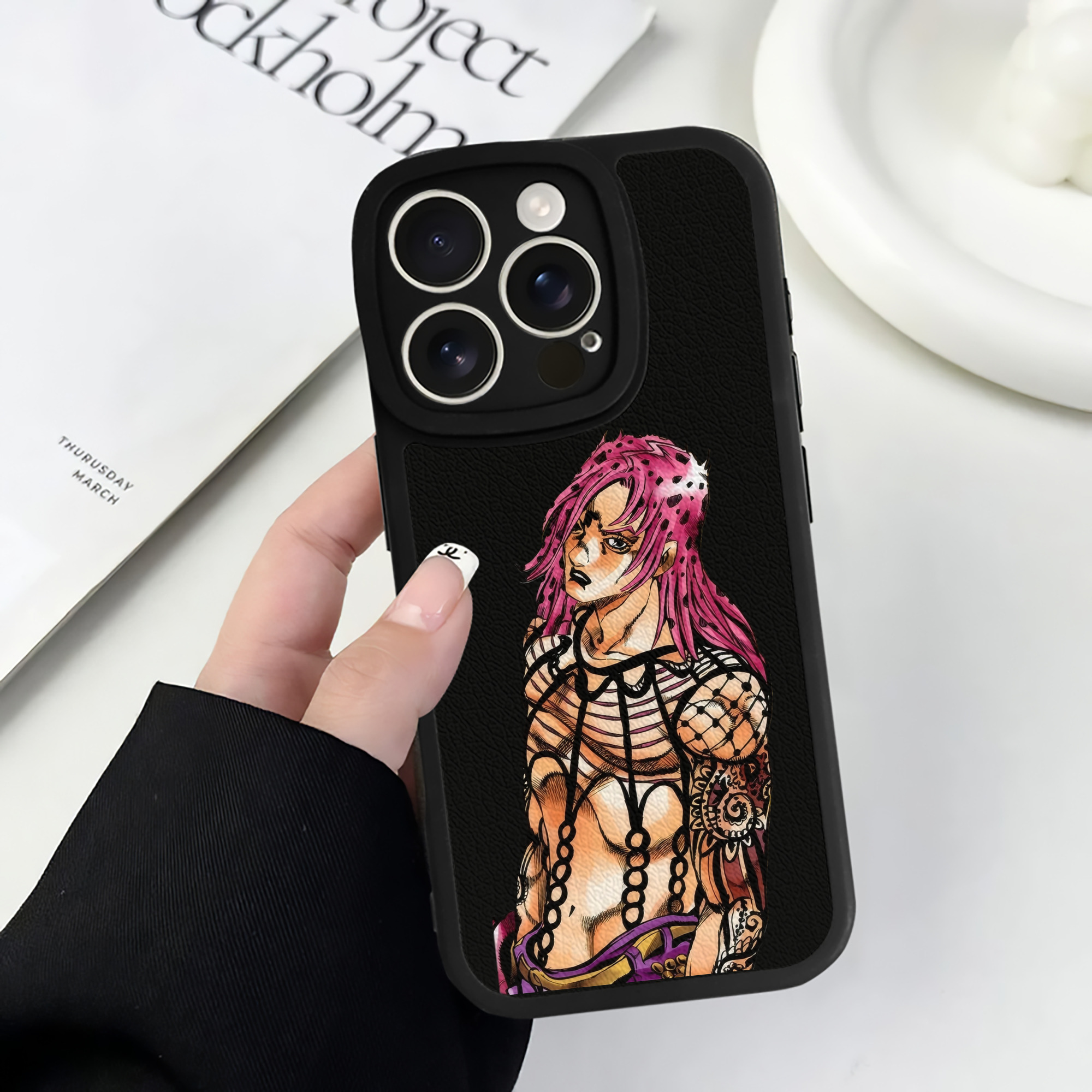 （画像用） ジョジョの奇妙な冒険 ビネガー?ドッピオ JoJo's Bizarre Adventure Vinegar Doppio 【iPhone 16シリーズ対応】シリコンスマホケース（レザー調） 材質：シリコン